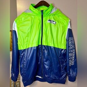 NFL Seahawks Youth Hoodie Raincoat New w/Tag - Lime Green and Navy